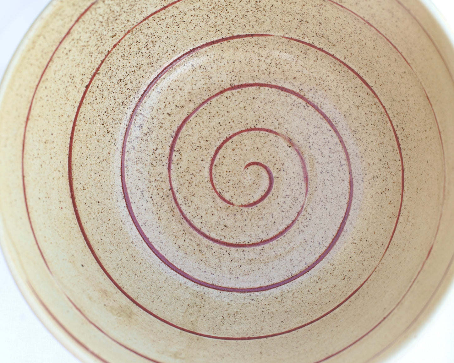 Müslischale XL mit Blume des Lebens und Spirale in zimt