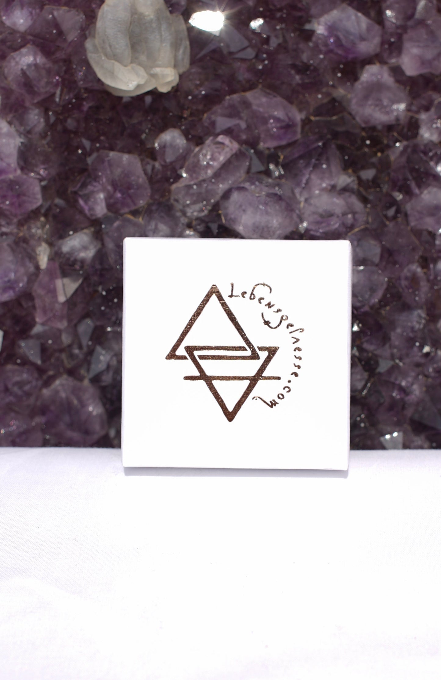 Amulet Sri Yantra in 24 carat gold, Lakhovsky coil in real copper