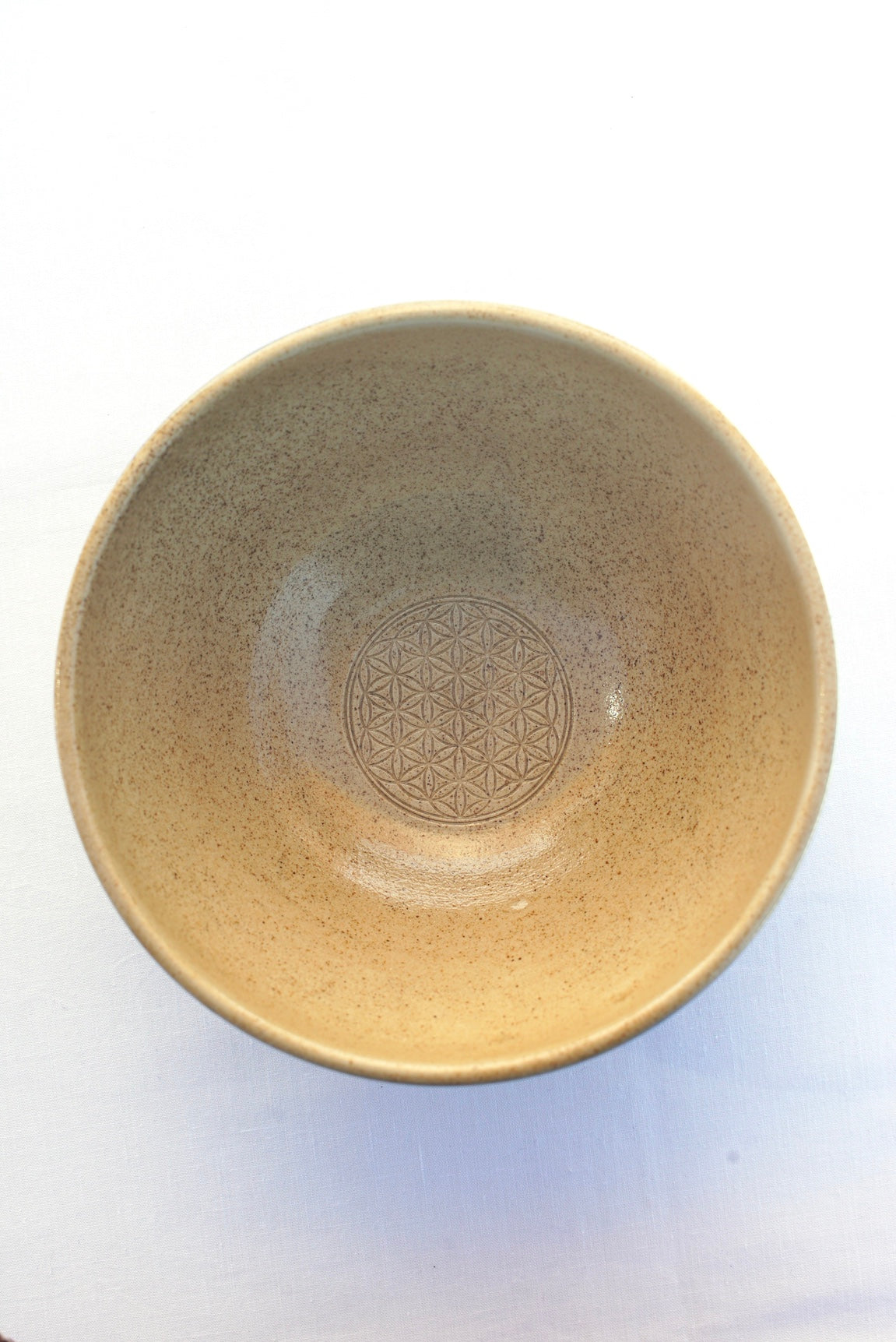 Müslischale XL-blau mit Blume des Lebens