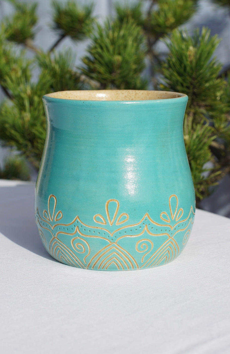 Mandala jade cup