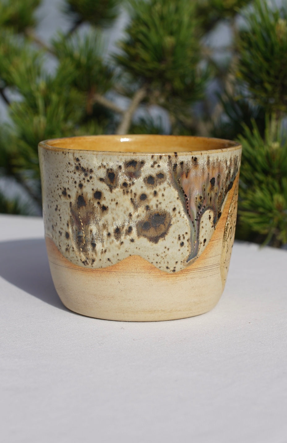 Mug cocoa ceremony with Sri Yantra 24 carat gold