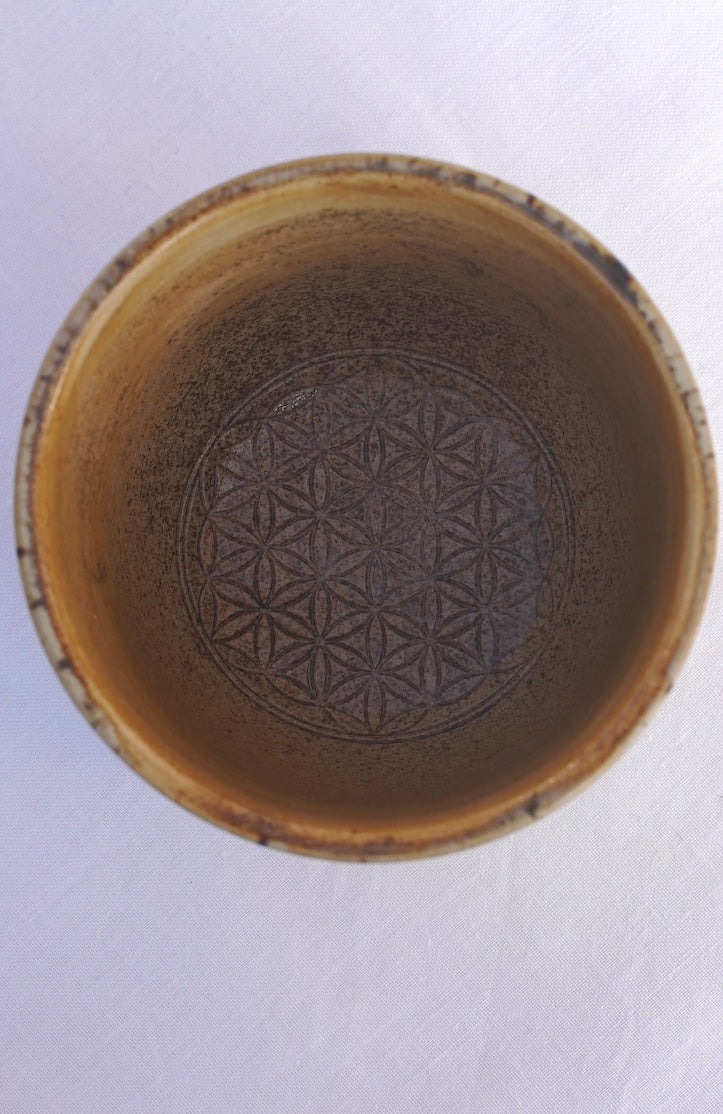 Mug cocoa ceremony with Sri Yantra 24 carat gold