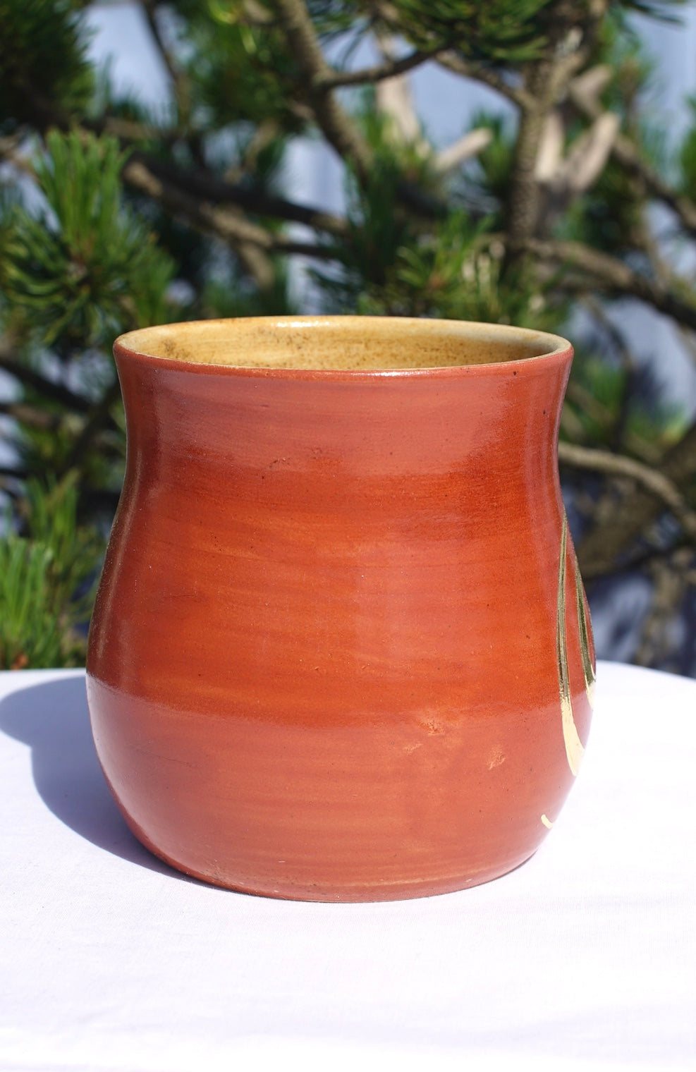 Tasse zimt Spirale 24 Karat Gold