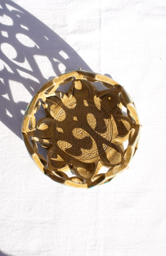 Lotus- Teelichthalter jade