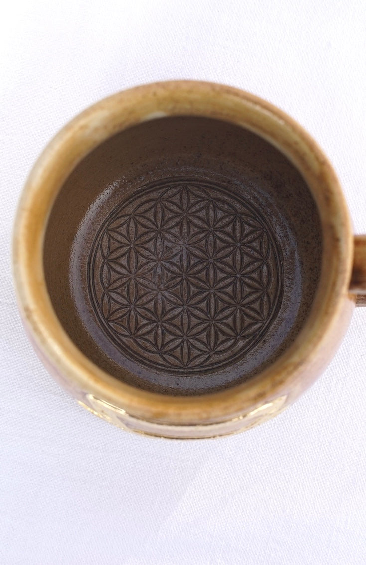 Tasse "Die Erde" 24 Karat Gold