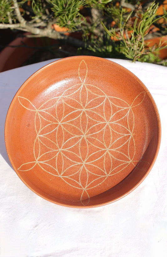 tiefer Teller / Bowl Blume des Lebens