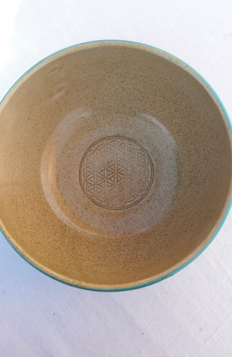 Müslischale -Jade mit Blume des Lebens