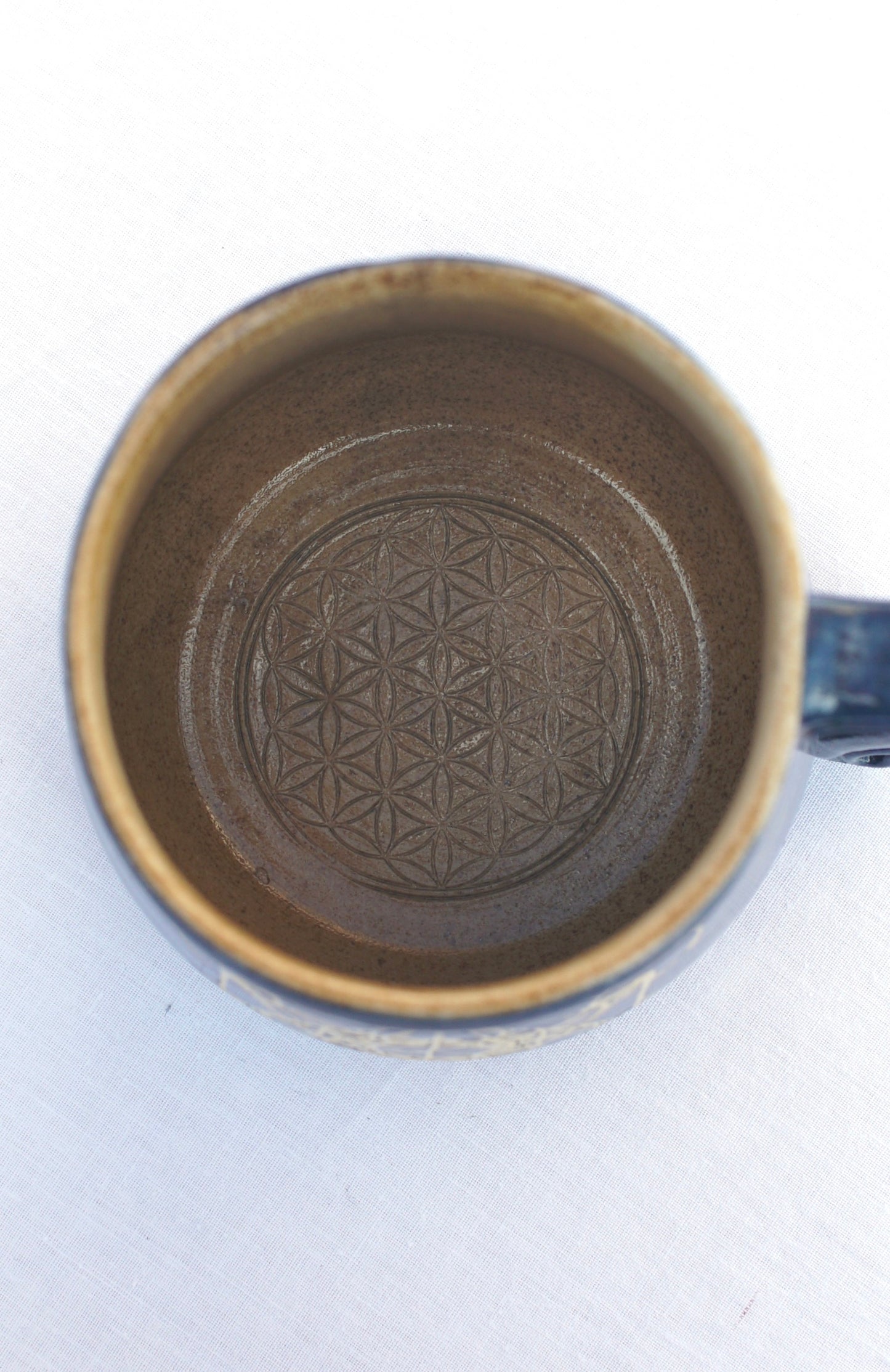 Tasse antik Metatrons Würfel Echt-Gold 24kt