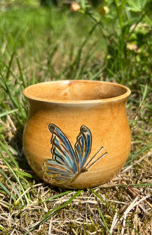 Becher Schmetterling 24 Karat Gold