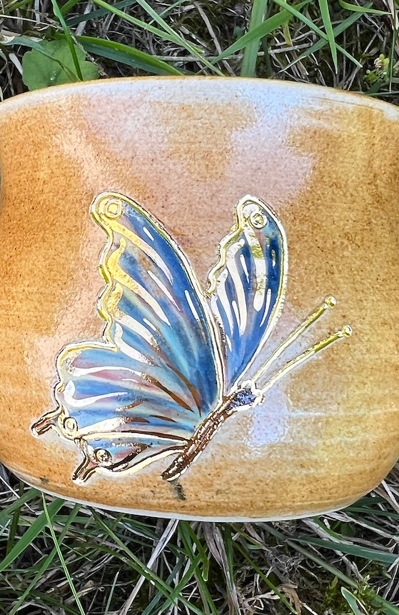 Becher Schmetterling 24 Karat Gold