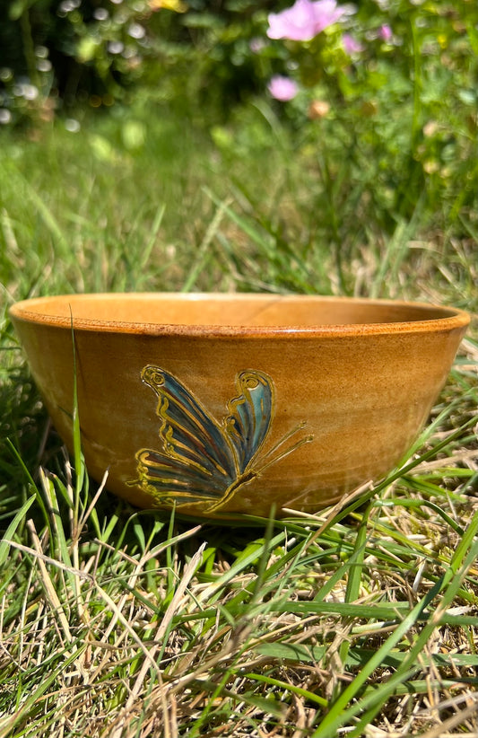 Schale Schmetterling 24 Karat Gold