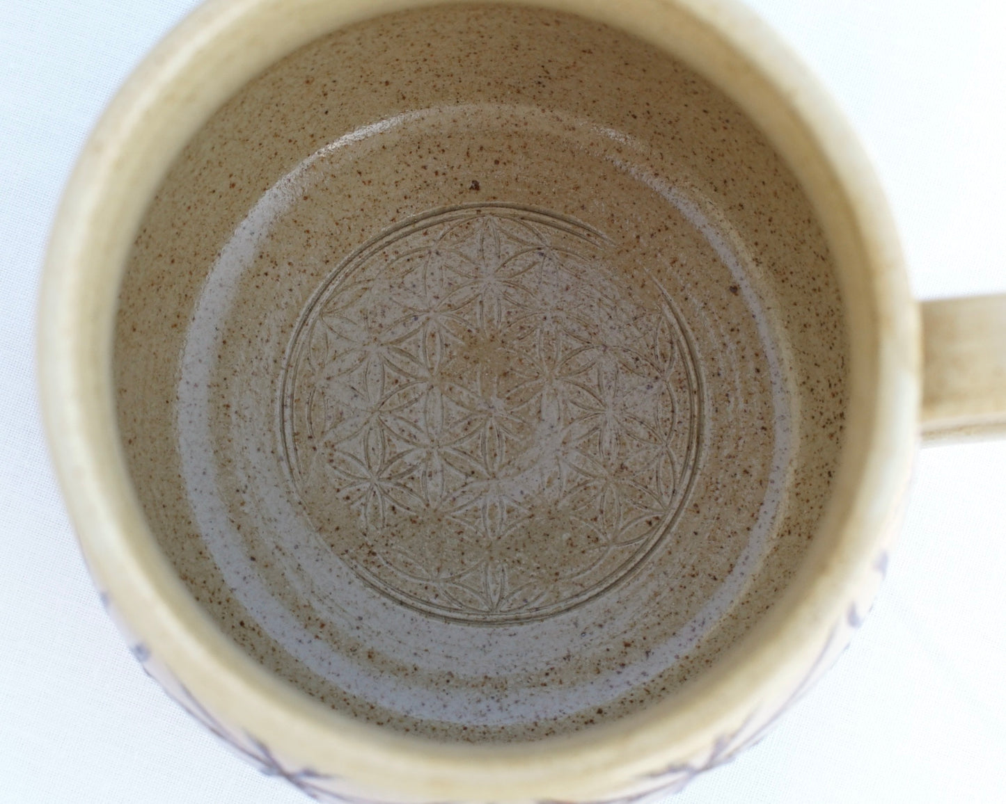 Flower of life cup made from healing clay (2)