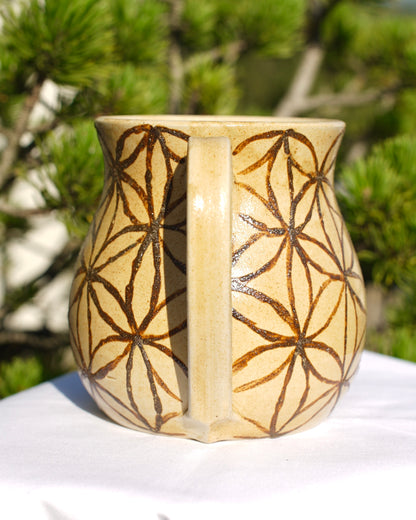 Tasse Fleur de vie en terre médicinale