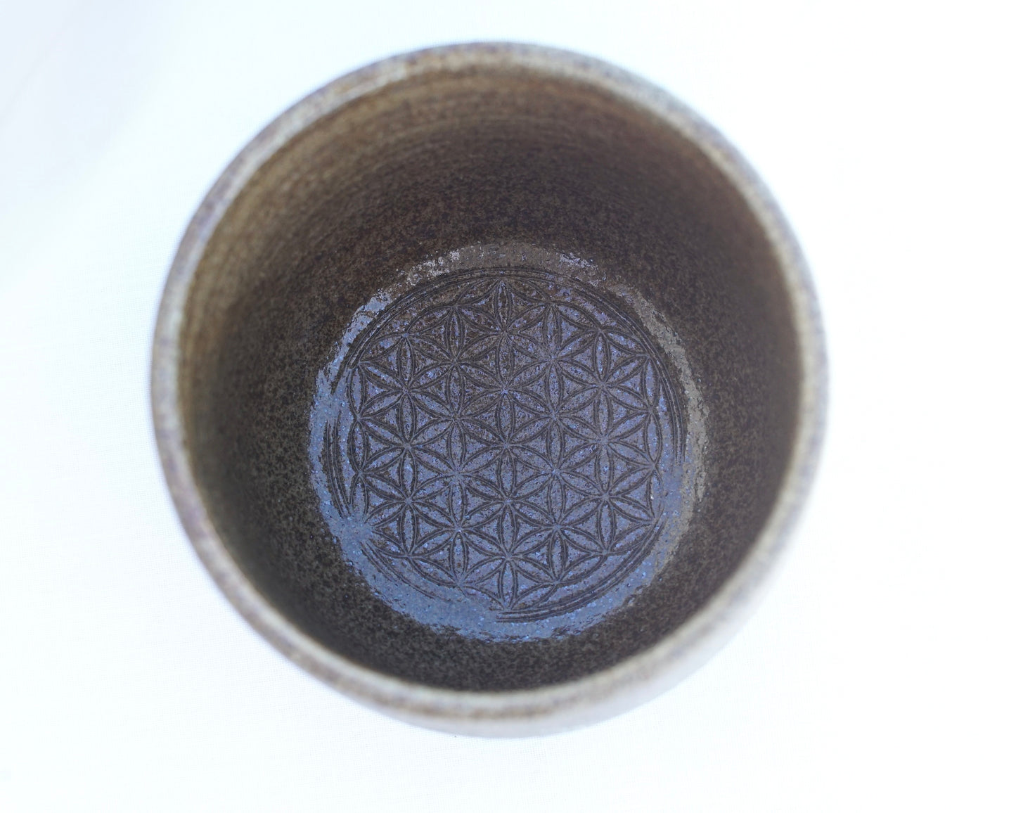 Mug gray with Venus flower light green