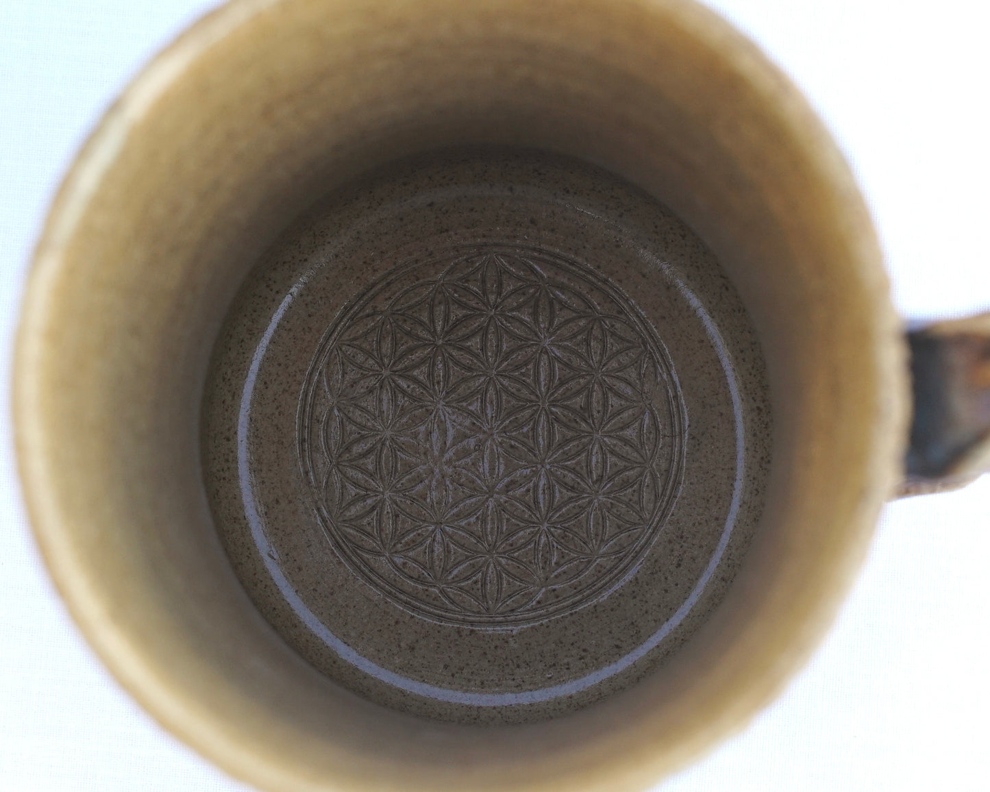 Tree-look spiral mug real gold