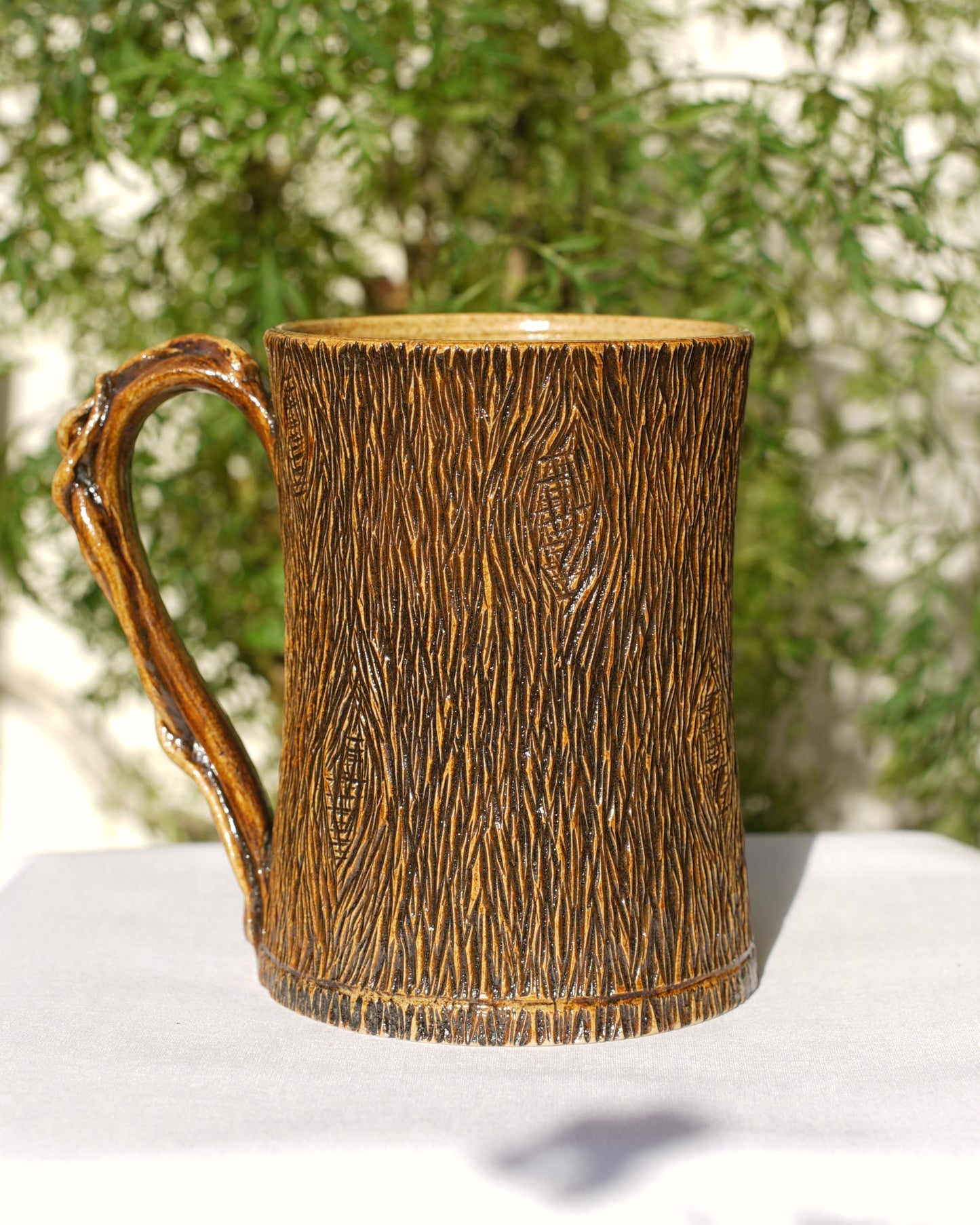 Tree-look mug Metatrons cube real gold