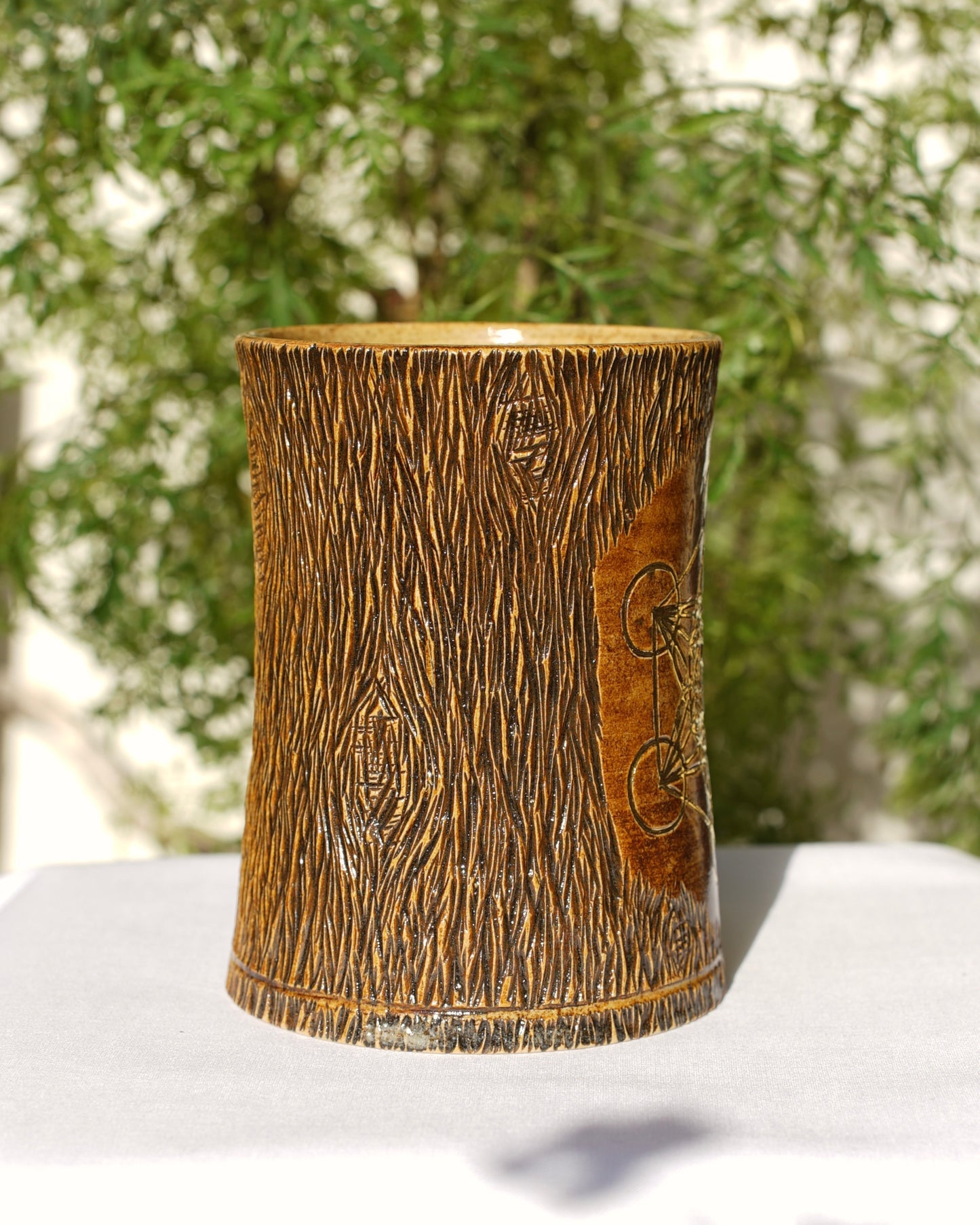 Tree-look mug Metatrons cube real gold