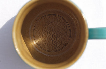 Frühstücksset jade Spirale 24 Karat Gold