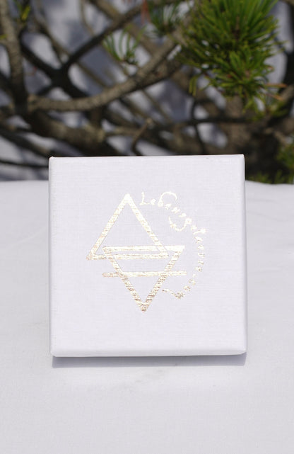 Amulette vert clair arbre de vie or 24 carats