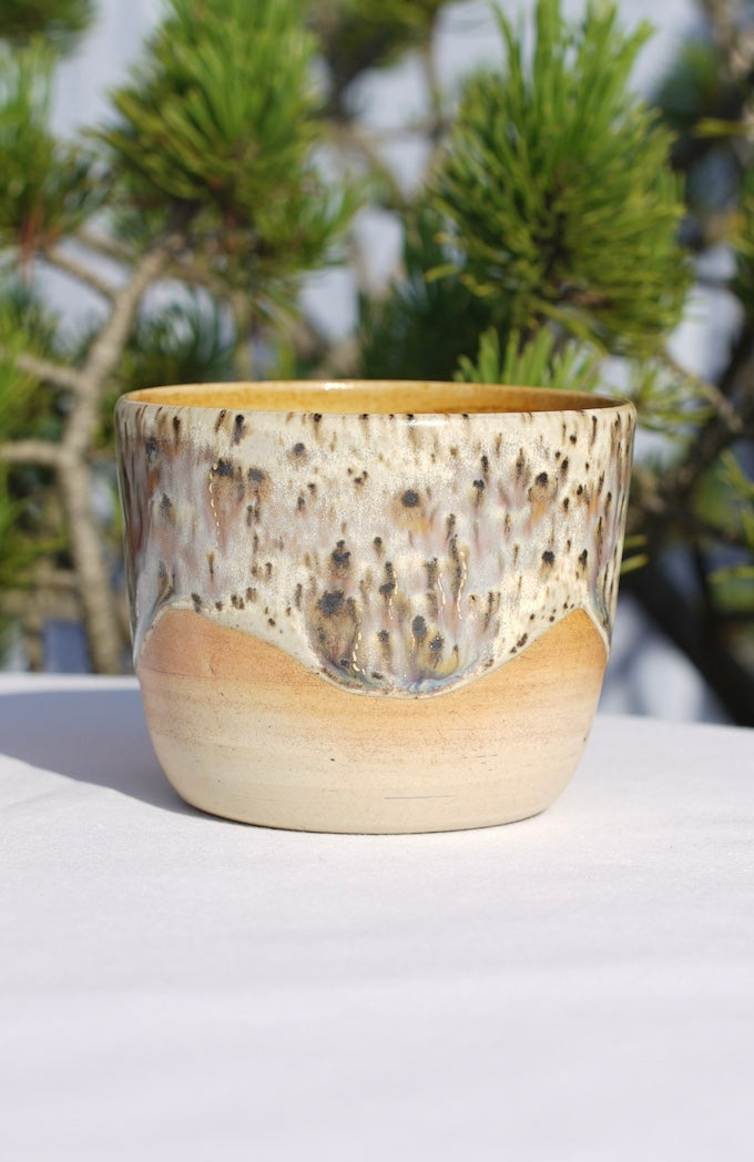 Becher Kakaozeremonie mit Sri Yantra 24 Karat Gold