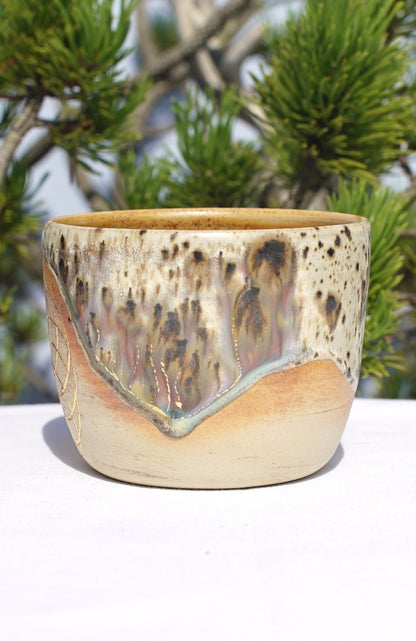 Mug cocoa ceremony with torus 24 carat gold