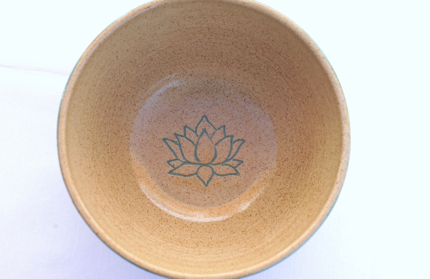 Bol à céréales -Jade avec Fleur de vie et Lotus