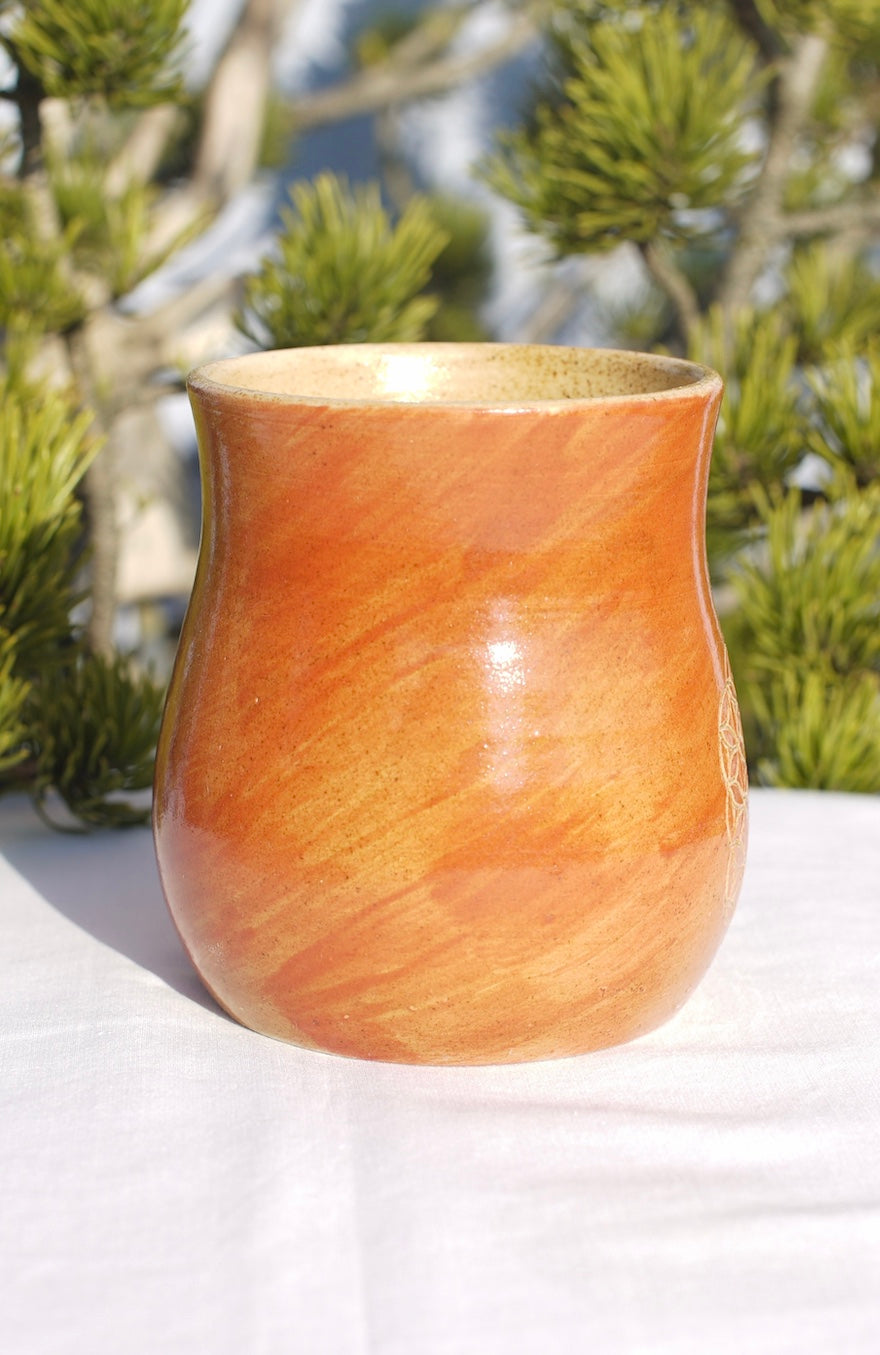 Flower of life cup cinnamon