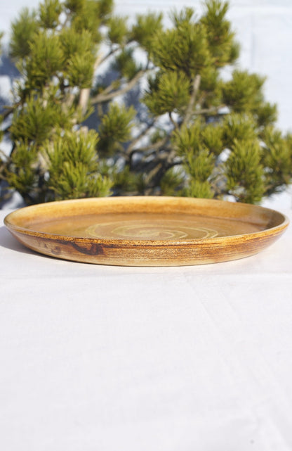 Assiette Spirale or 24 carats