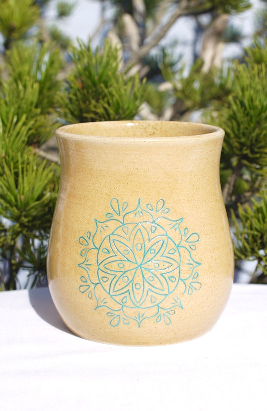 Becher Mandala jade