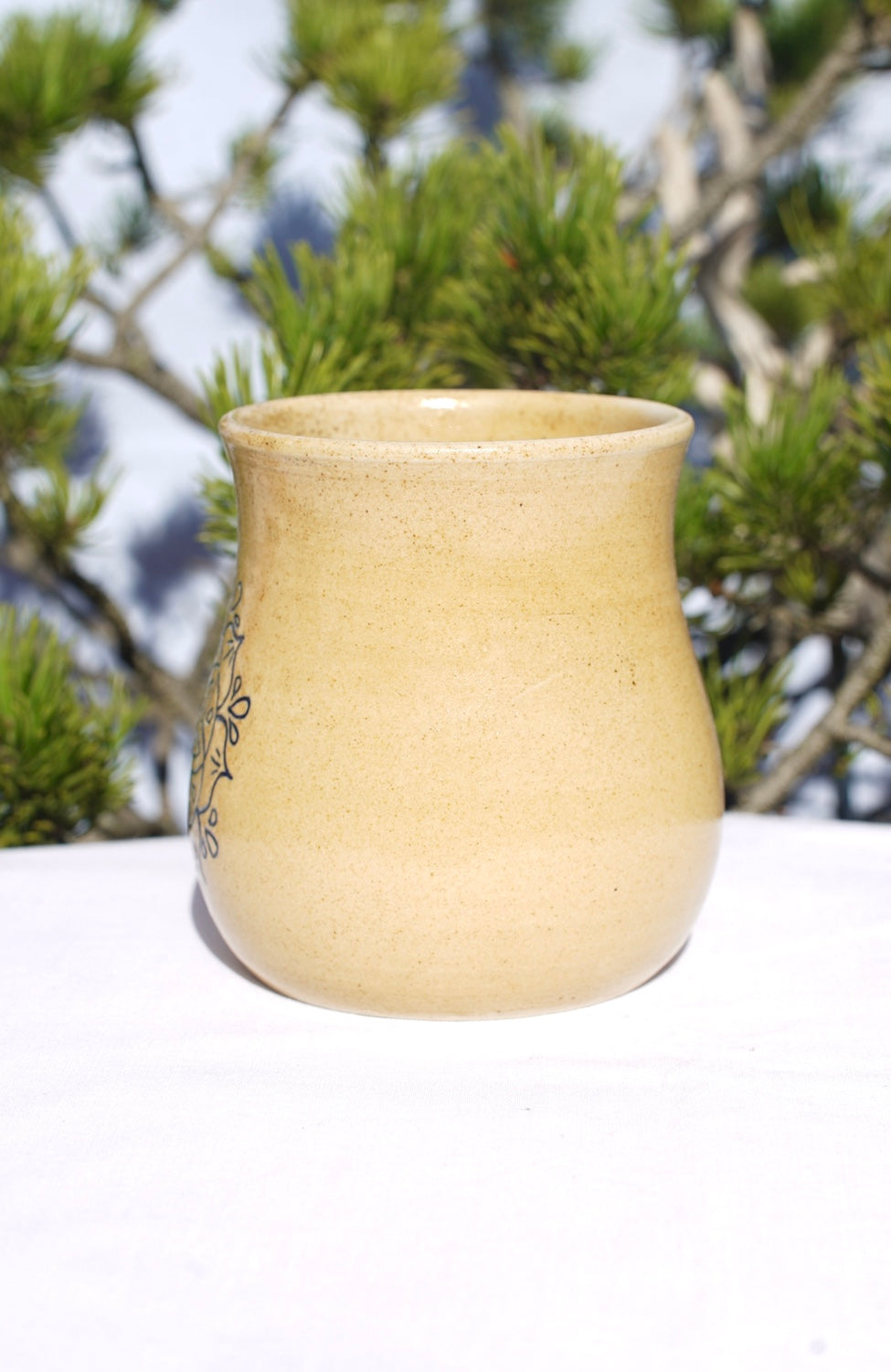 Mandala mug dark blue