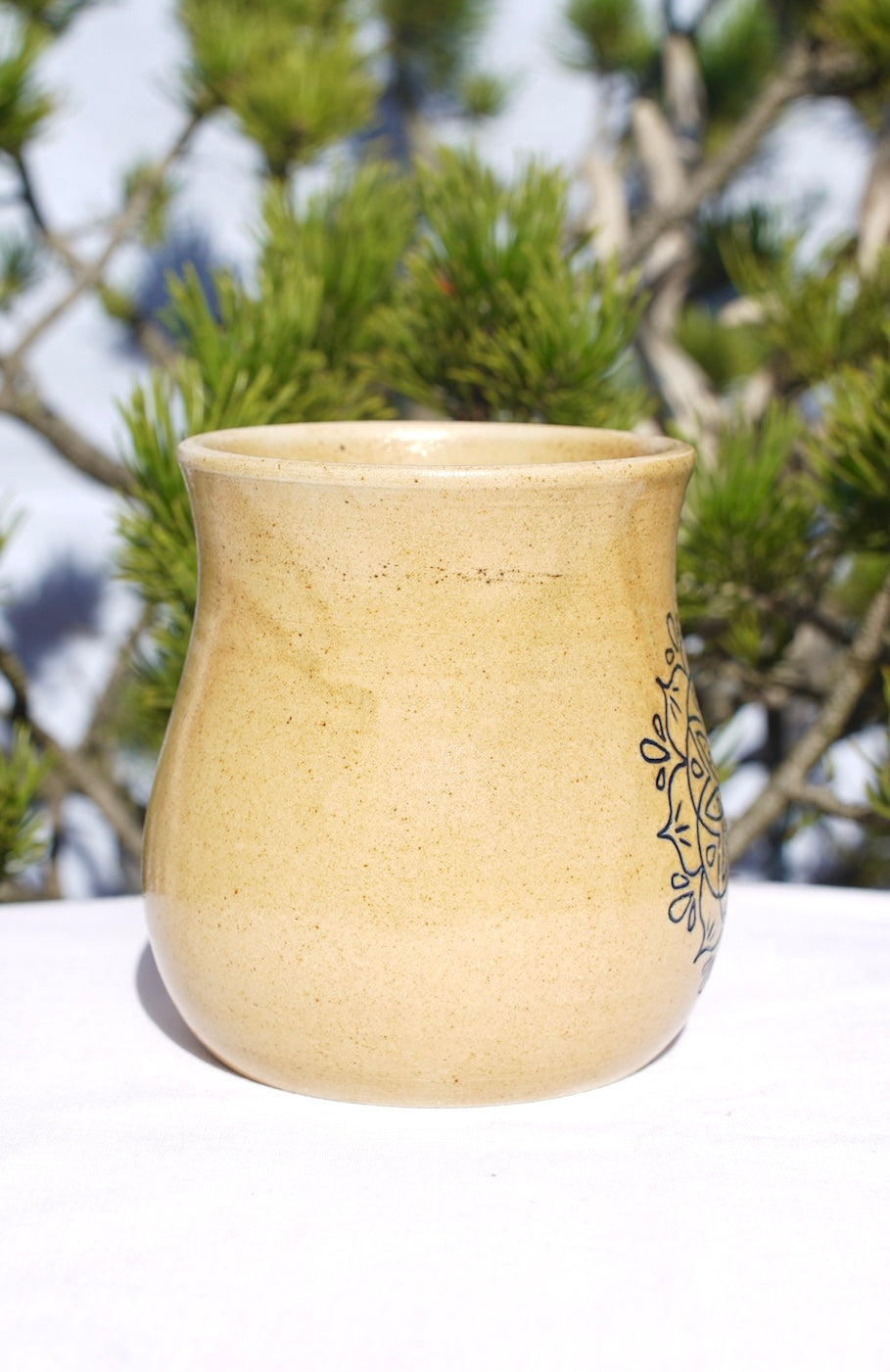 Mandala mug dark blue
