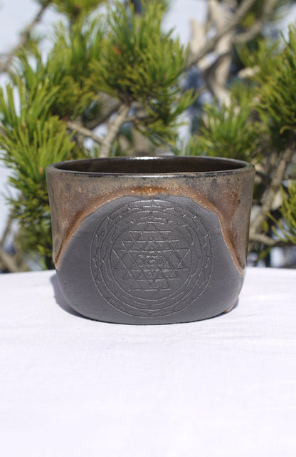 Gobelet Cérémonie du cacao avec Sri Yantra -2-