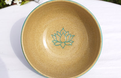 Müslischale -Jade mit Blume des Lebens und Lotus