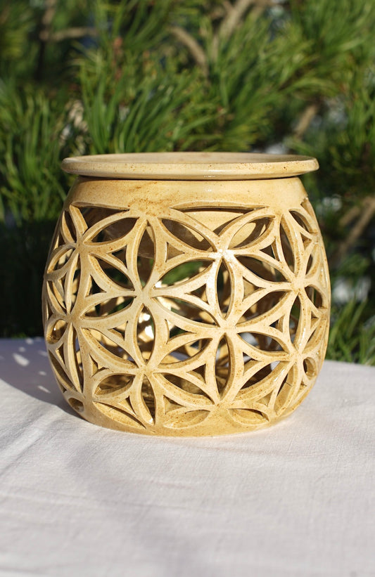 Aromaöl-Lampe "Blume des Lebens"