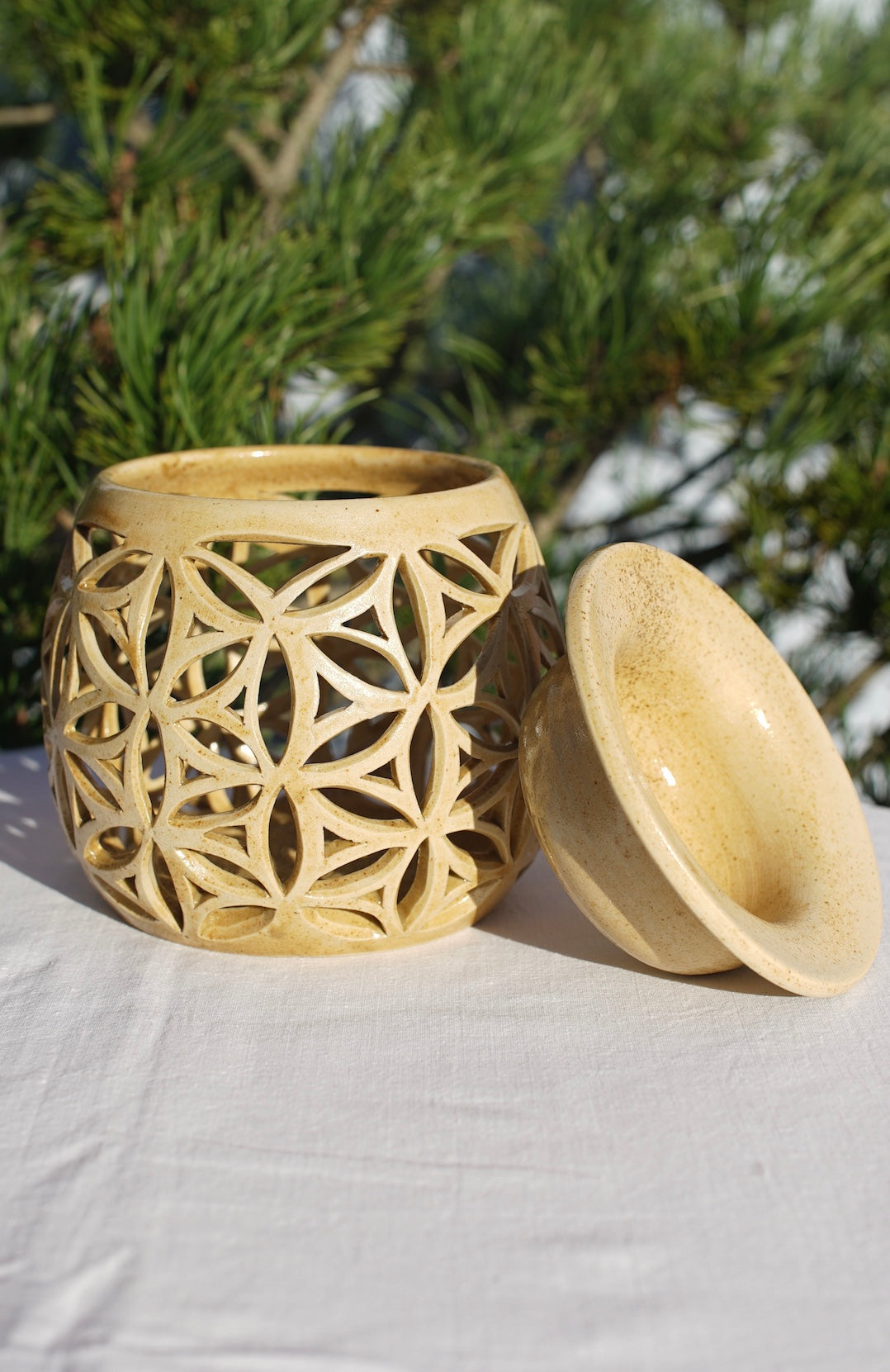 Aromaöl-Lampe "Blume des Lebens"