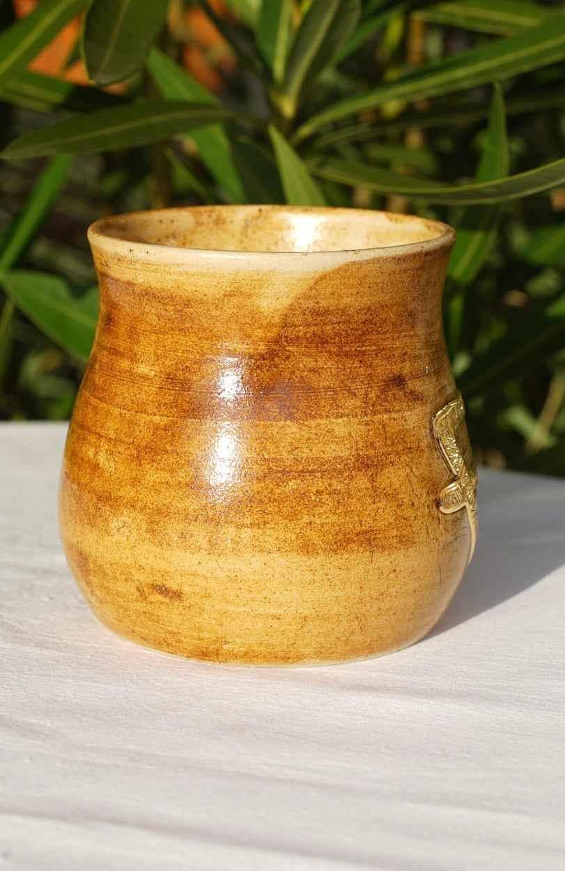 Tasse "Die Erde" 24 Karat Gold