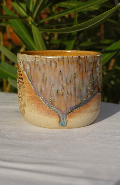 Mug cocoa ceremony with Sri Yantra 24 carat gold