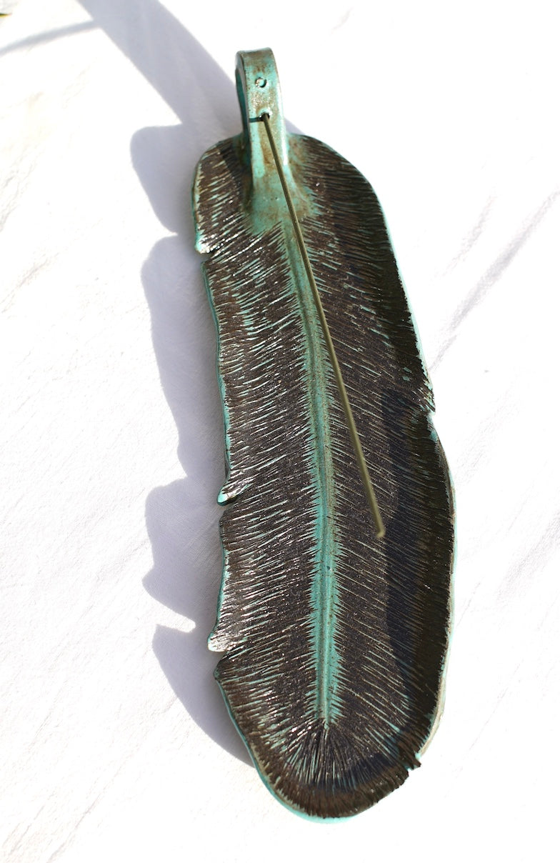 Incense feather turquoise