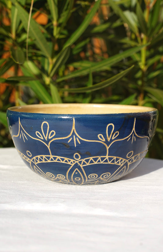 Müslischale XL-blau Mandala