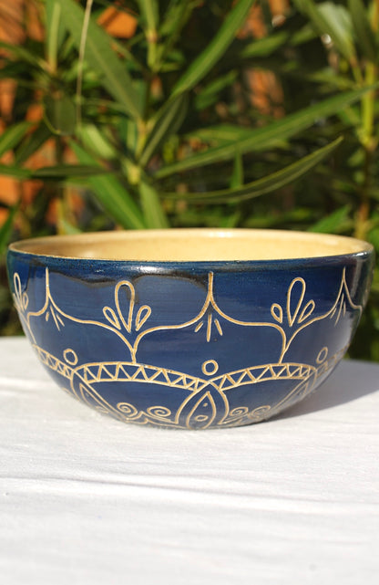 Müslischale XL-blau Mandala