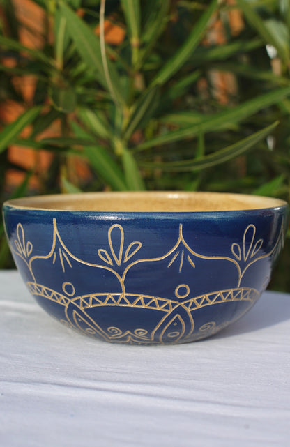 Müslischale XL-blau Mandala
