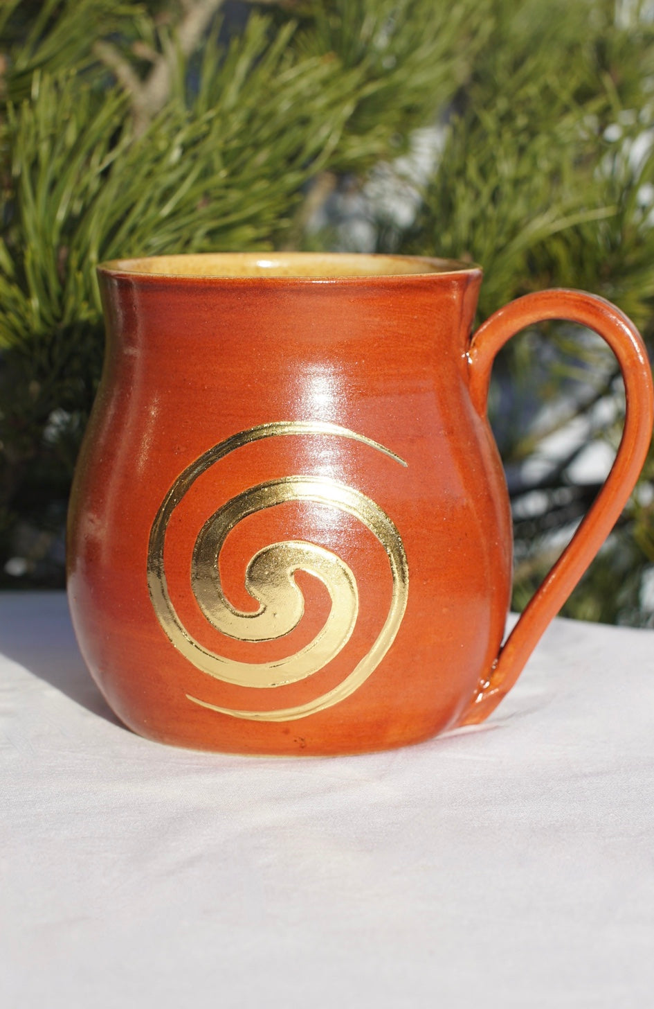 Tasse zimt Spirale 24 Karat Gold