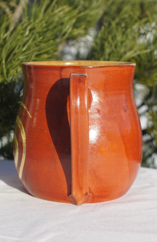 Tasse zimt Spirale 24 Karat Gold