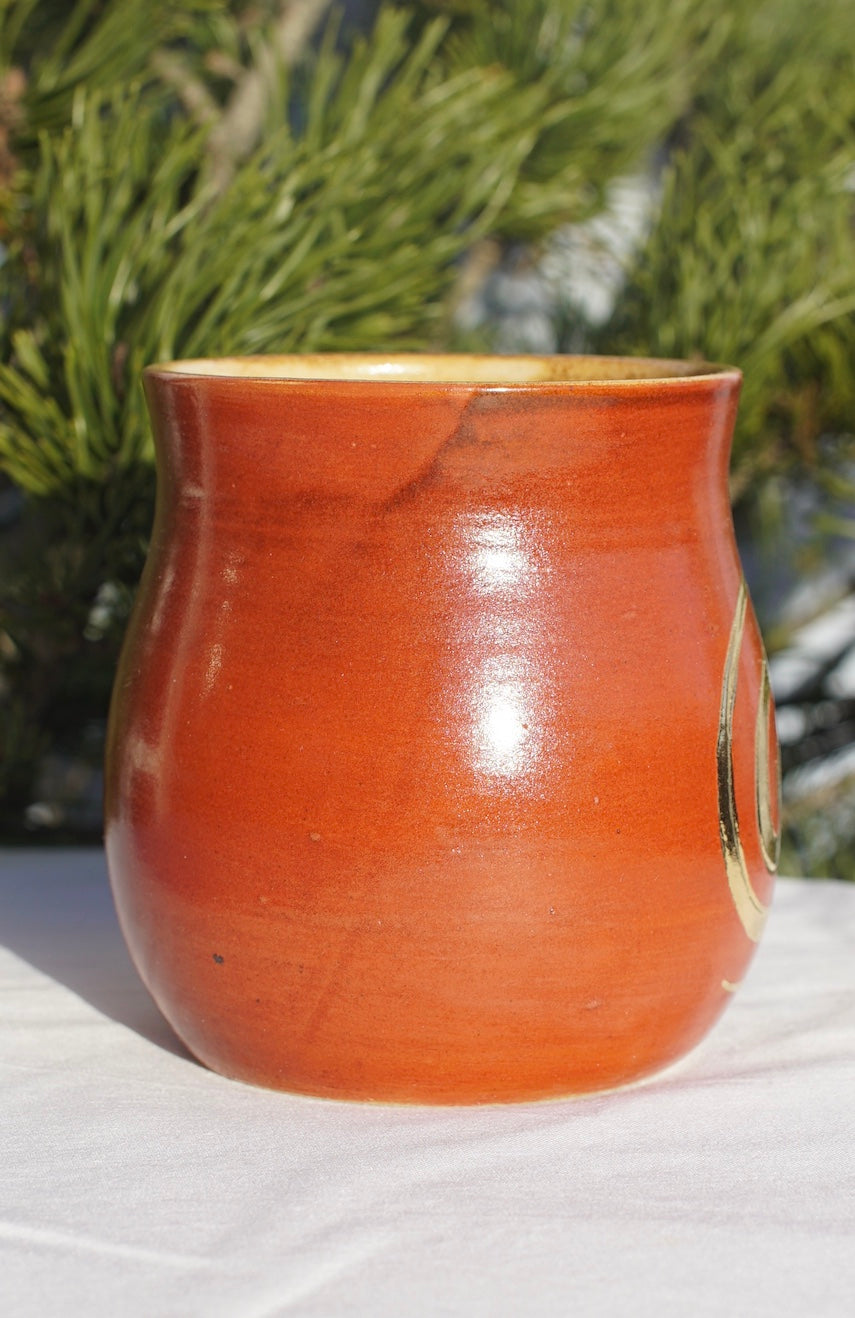 Tasse zimt Spirale 24 Karat Gold