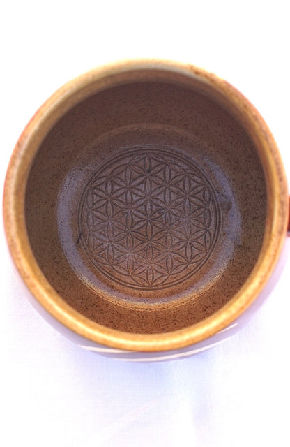 Tasse zimt Spirale 24 Karat Gold