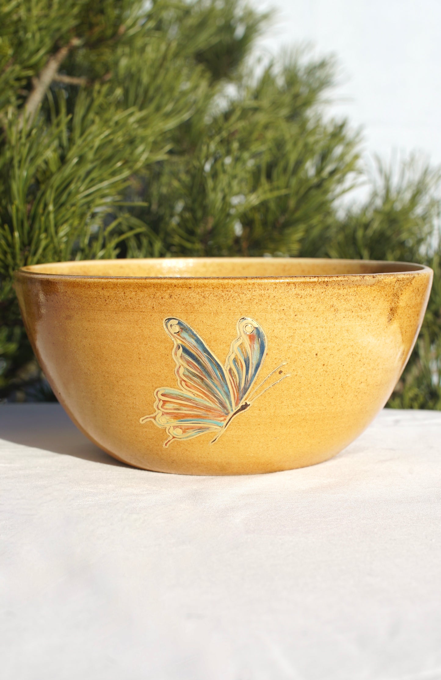 Schale Schmetterling 24 Karat Gold