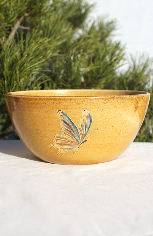 Schale Schmetterling 24 Karat Gold