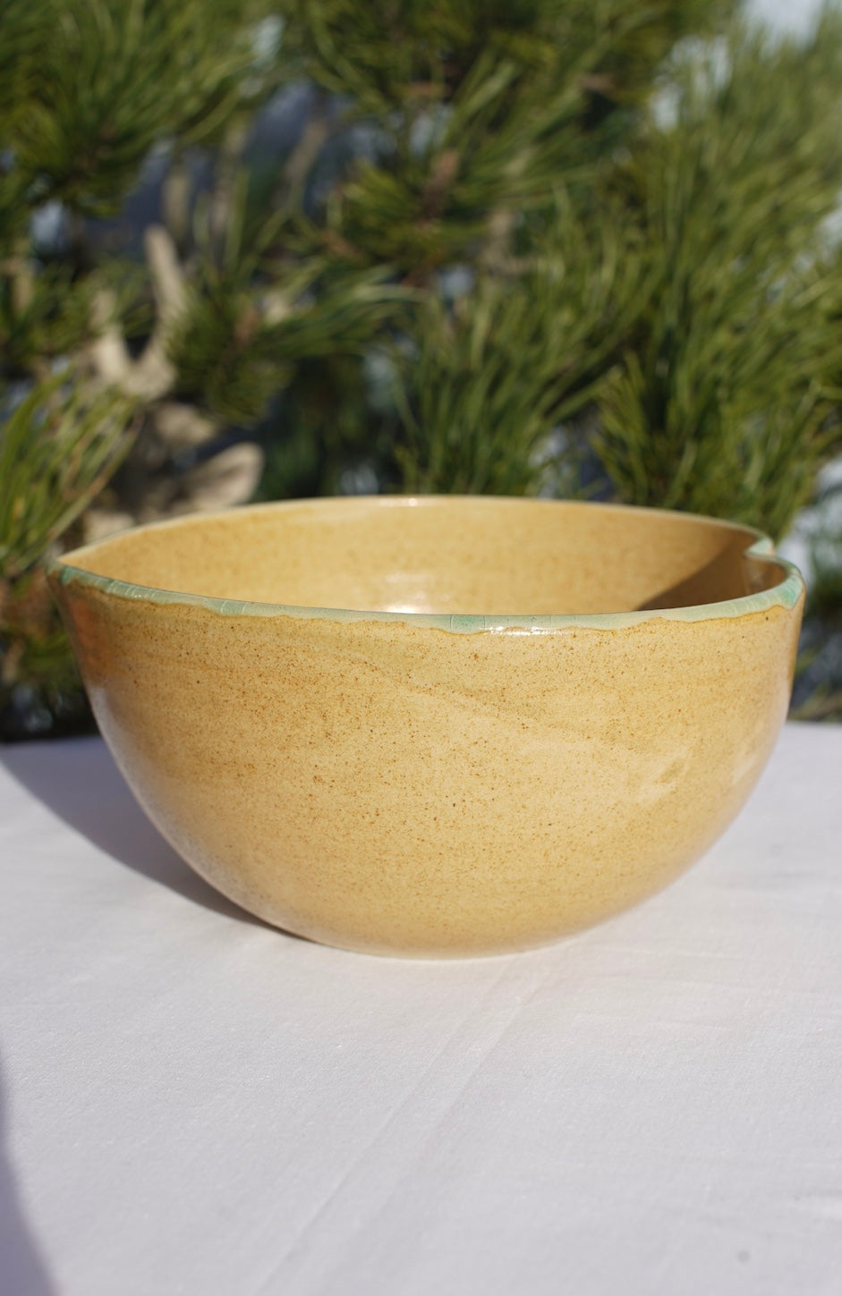 Müslischale Herz hellgrün Craquele