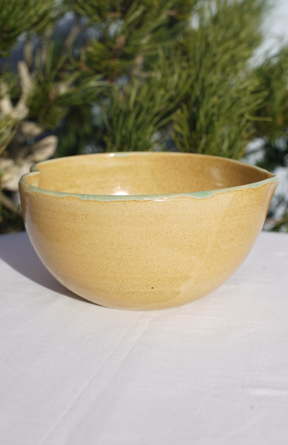 Müslischale Herz hellgrün Craquele