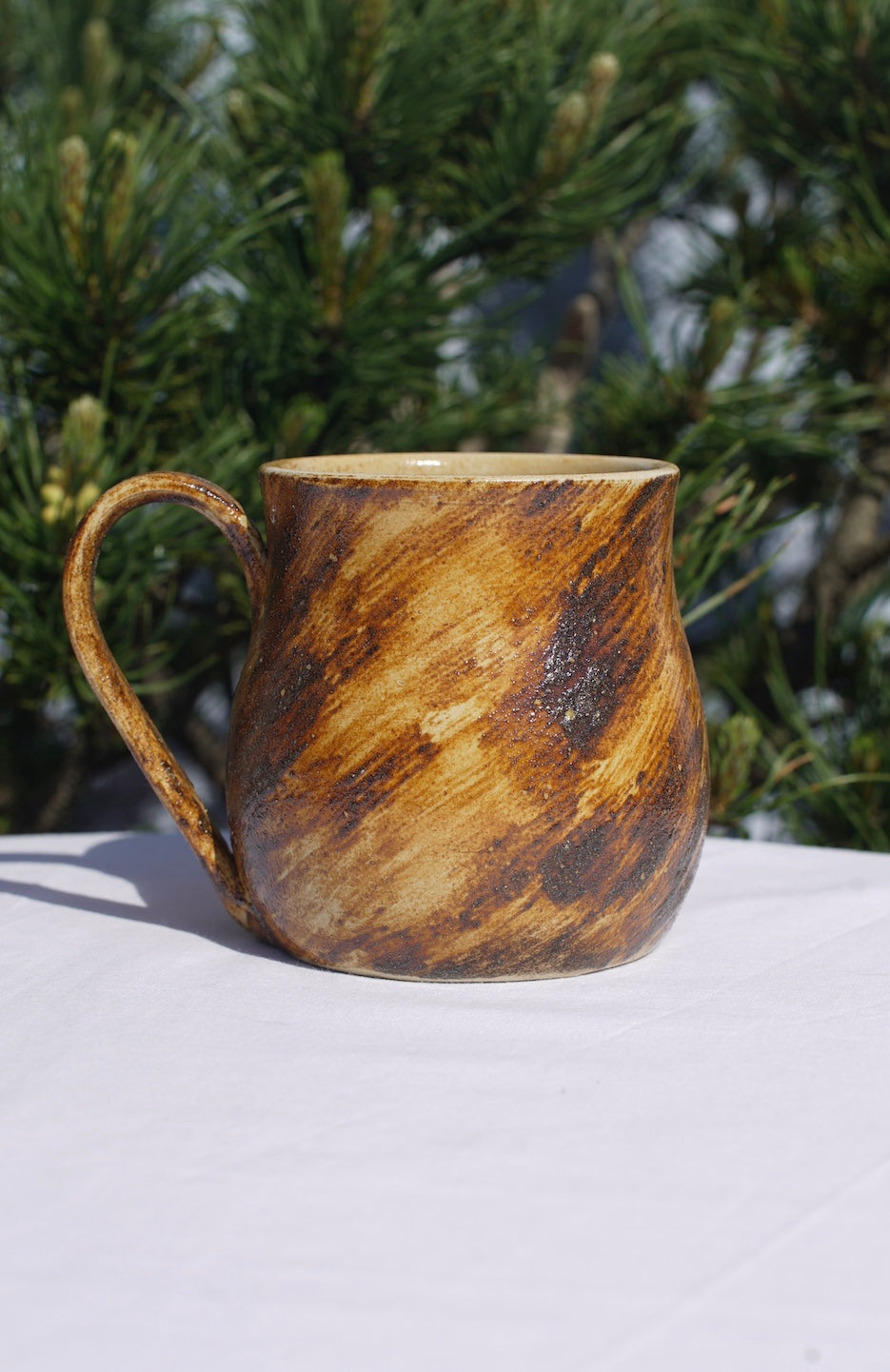 Cup of fern with healing clay